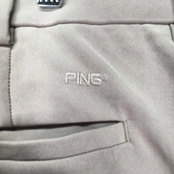 PING Pants Mens 36x30 Beige Golf Chino Polyester Performance Front Straight Leg - Picture 11 of 14
